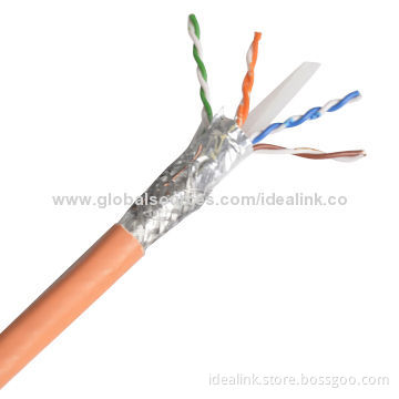 Cat6 FTP/Shielded LAN Cable with 23AWG Bare Copper Conductor, CE and RoHS Marks